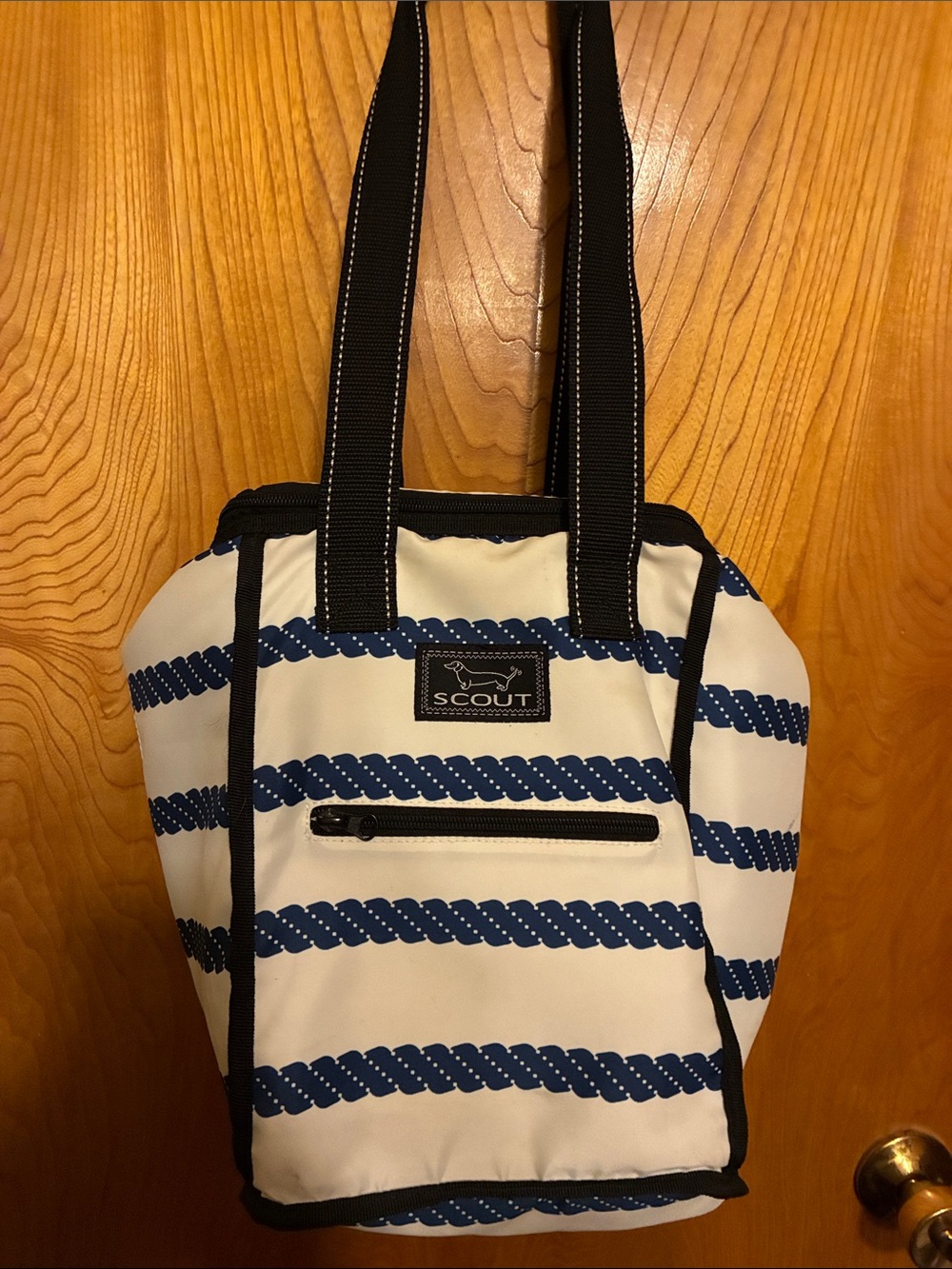 Scout Striped Lunch Bag - Blue and White